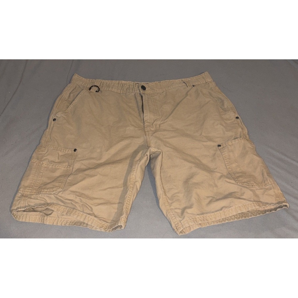 Men's C E Schmidt Workware Cargo Khaki Shorts 100% Cotton  Size 40